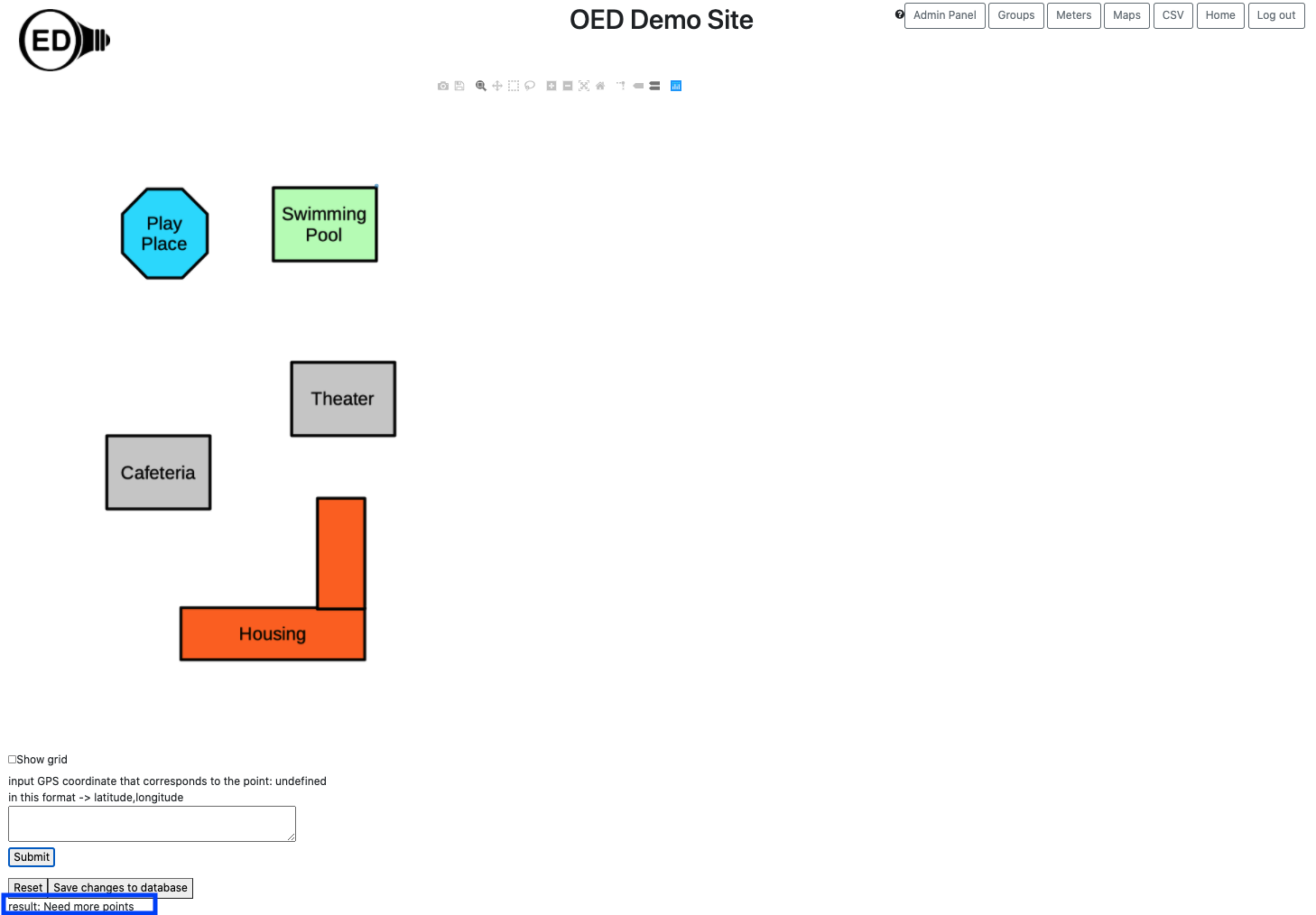 admin map showing need more calibration points