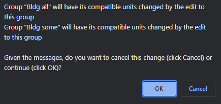 Admin group child meter changes compatible units