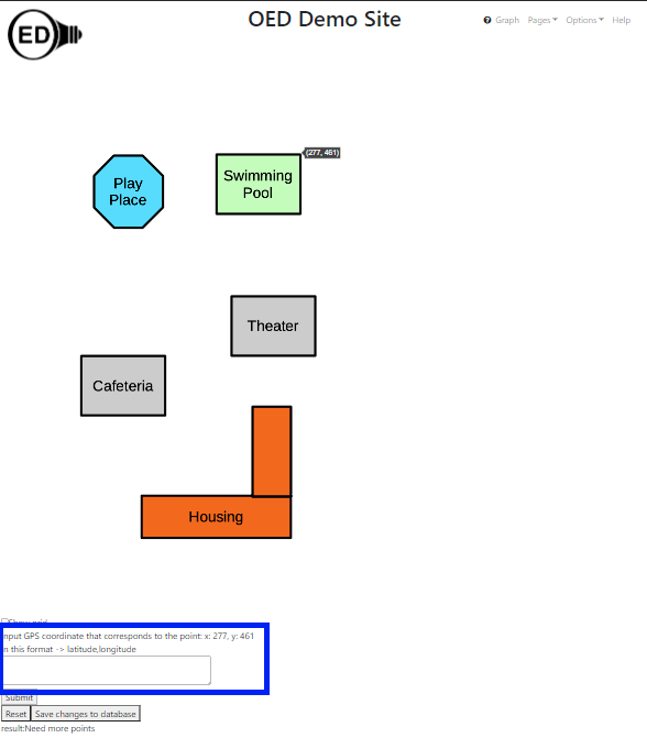 admin map calibration point entry