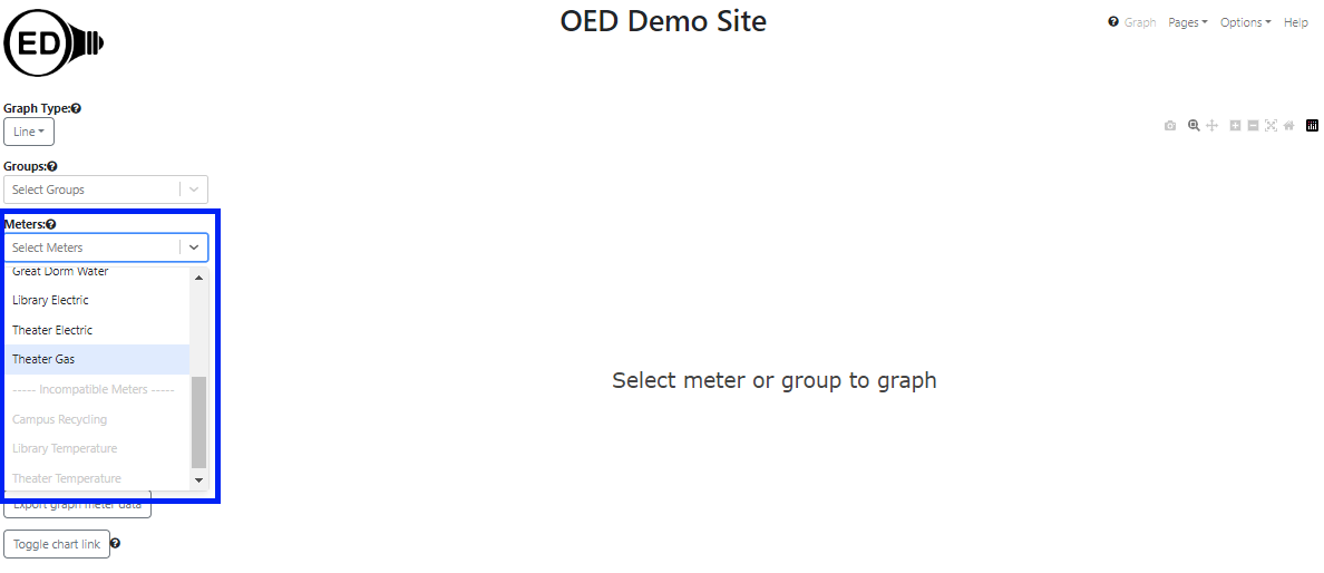 Selecting area normalization meters